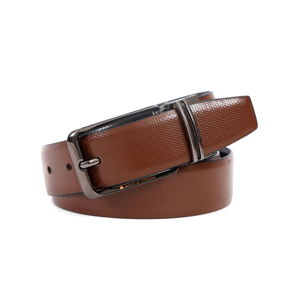 Reversible Leather Belt with Silver Buckle – Versatile Style Meets Premium Craftsmanship