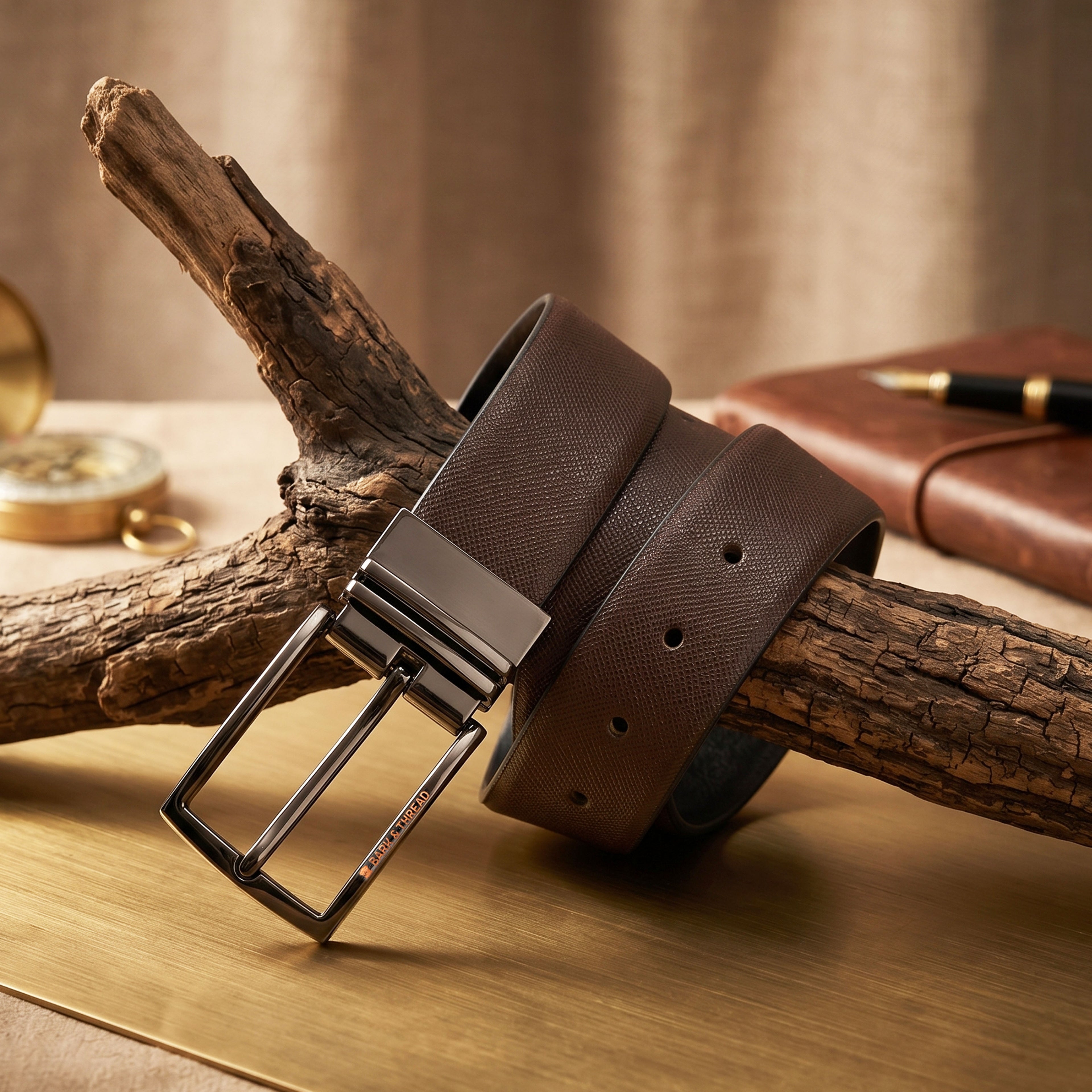 Premium Reversible Leather Belt with Silver Buckle – 2-in-1 Style for Every Occasion