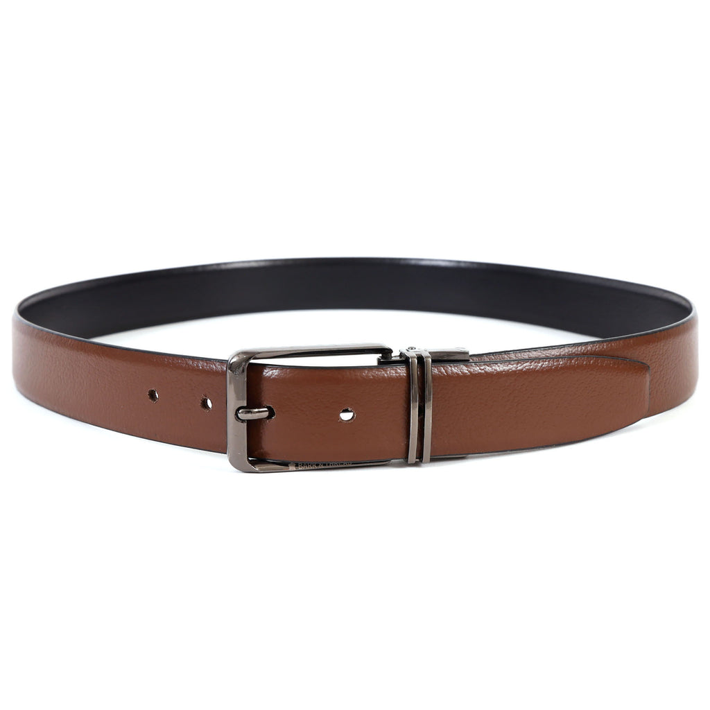 Premium Reversible Genuine Leather Belt for Men with Silver Buckle | Dual Color 2-in-1 Formal & Casual Wear