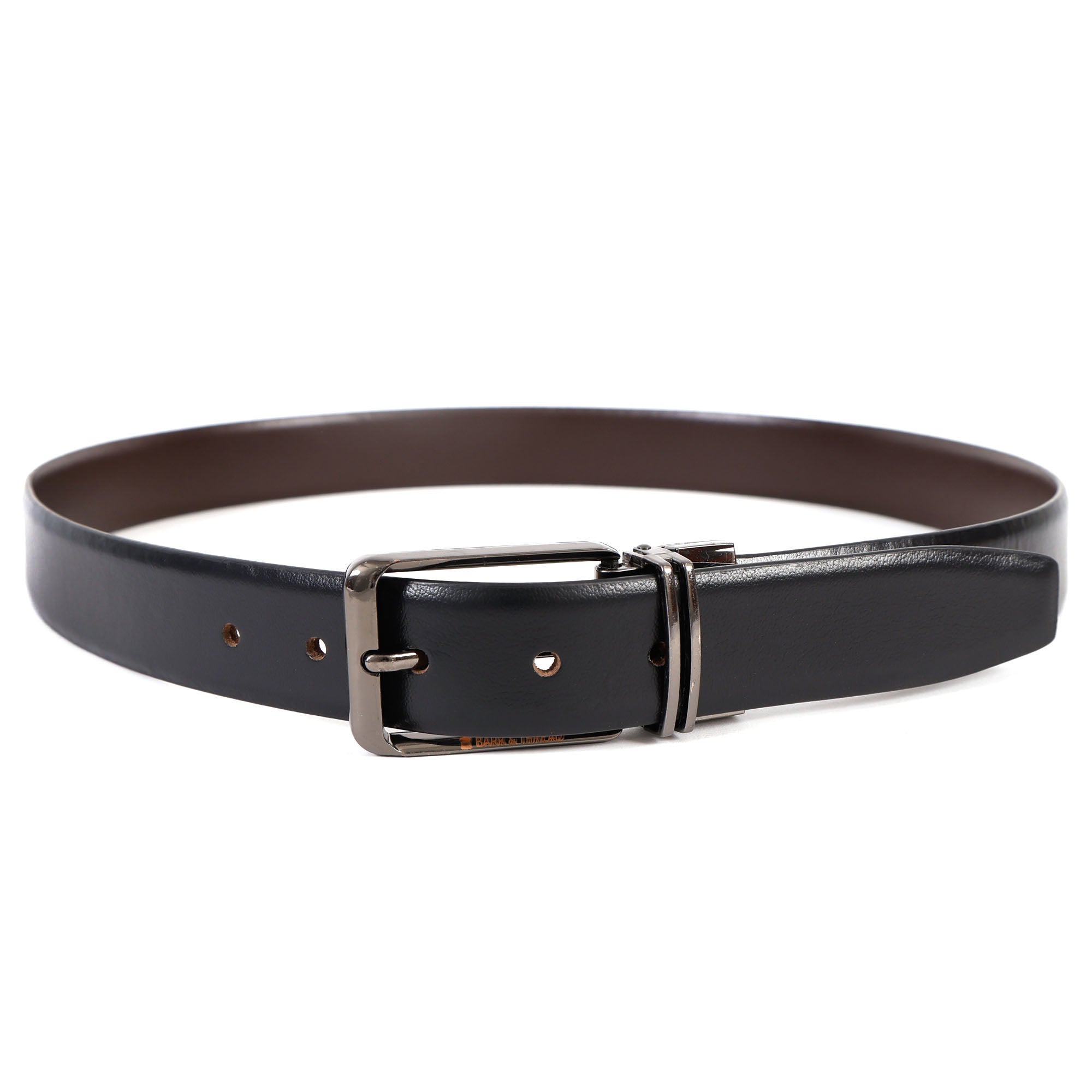 Reversible Genuine Leather Belt for Men with Silver Buckle | 2-in-1 Dual Color Formal & Casual Belt