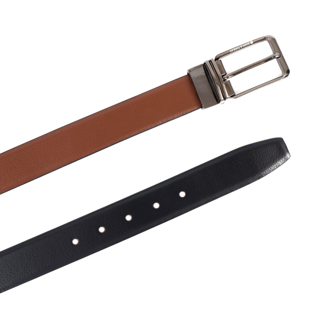 Premium Reversible Genuine Leather Belt for Men with Silver Buckle | Dual Color 2-in-1 Formal & Casual Wear